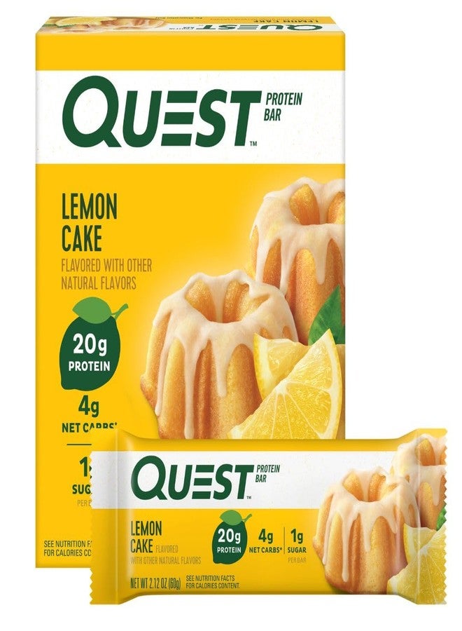 Quest Nutrition Lemon Cake Protein Bars, High Protein, Low Carb, Gluten Free, Keto Friendly, 4 Count - Image 1